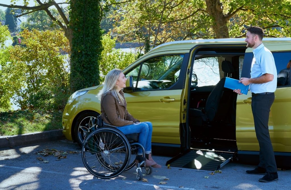 Sirus Automotive car support service for a wheelchair user