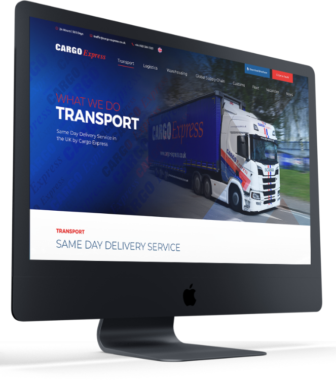Cargo Express online branded website design