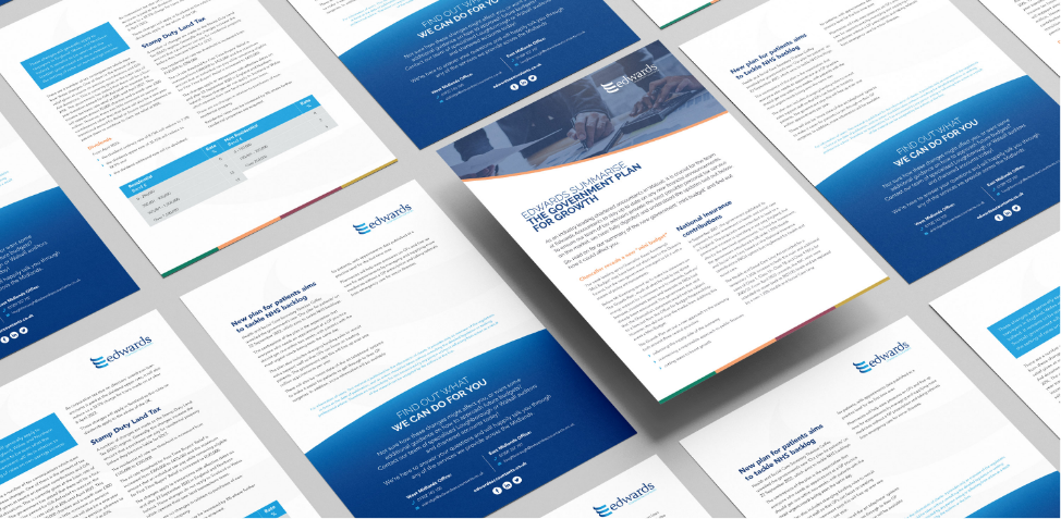 Edwards Accountants form design and form formatting to a layout that better suits their brand