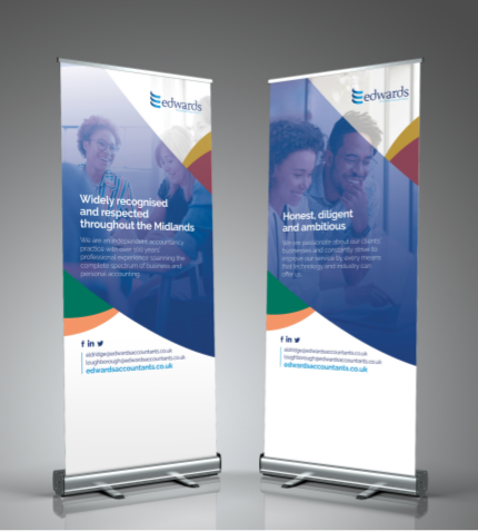 Edwards Accountants banner design for event advertising