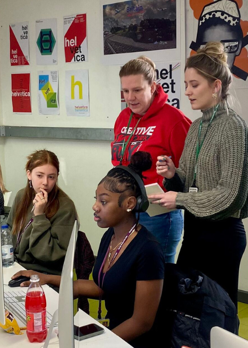 Kel and Ellena go to local Birmingham College to offer design advice towards a digital campaign