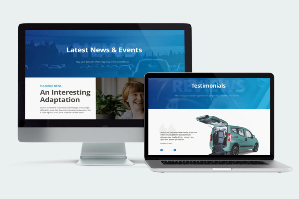 Sirus Automotive website design and website branding