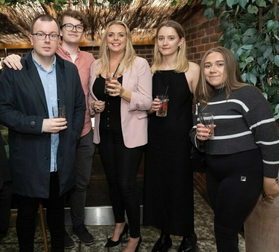 Sean, Oliver, Lou, Eleanor and Chloe celebrating their digital marketing at an EDGE Event