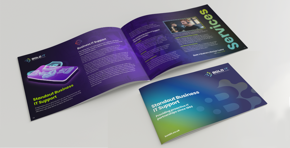 Information leaflet print and design for our client Bold IT