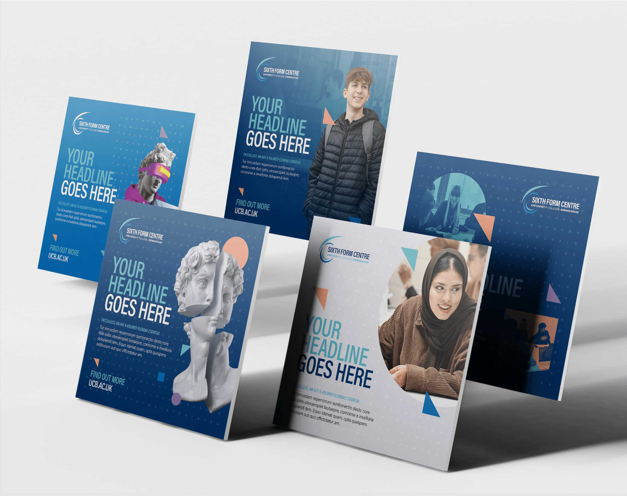 Poster and booklet design and branding for UCB
