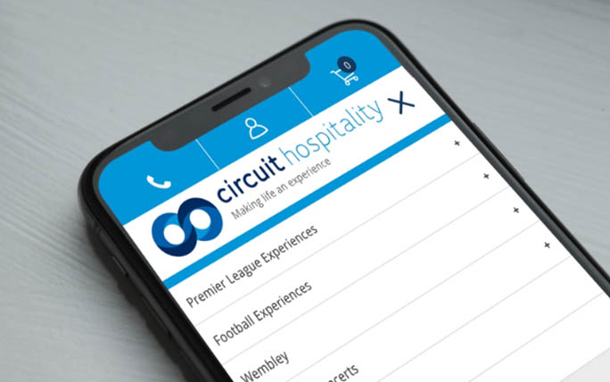 Circuit Hospitality's mobile website design