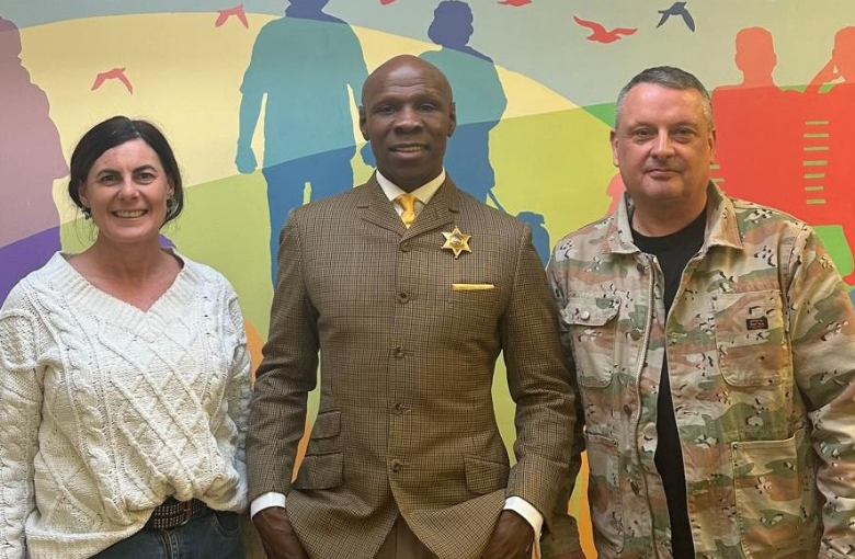 Karen with Trust Huddle founders Chris Eubank and Paul Broadbent