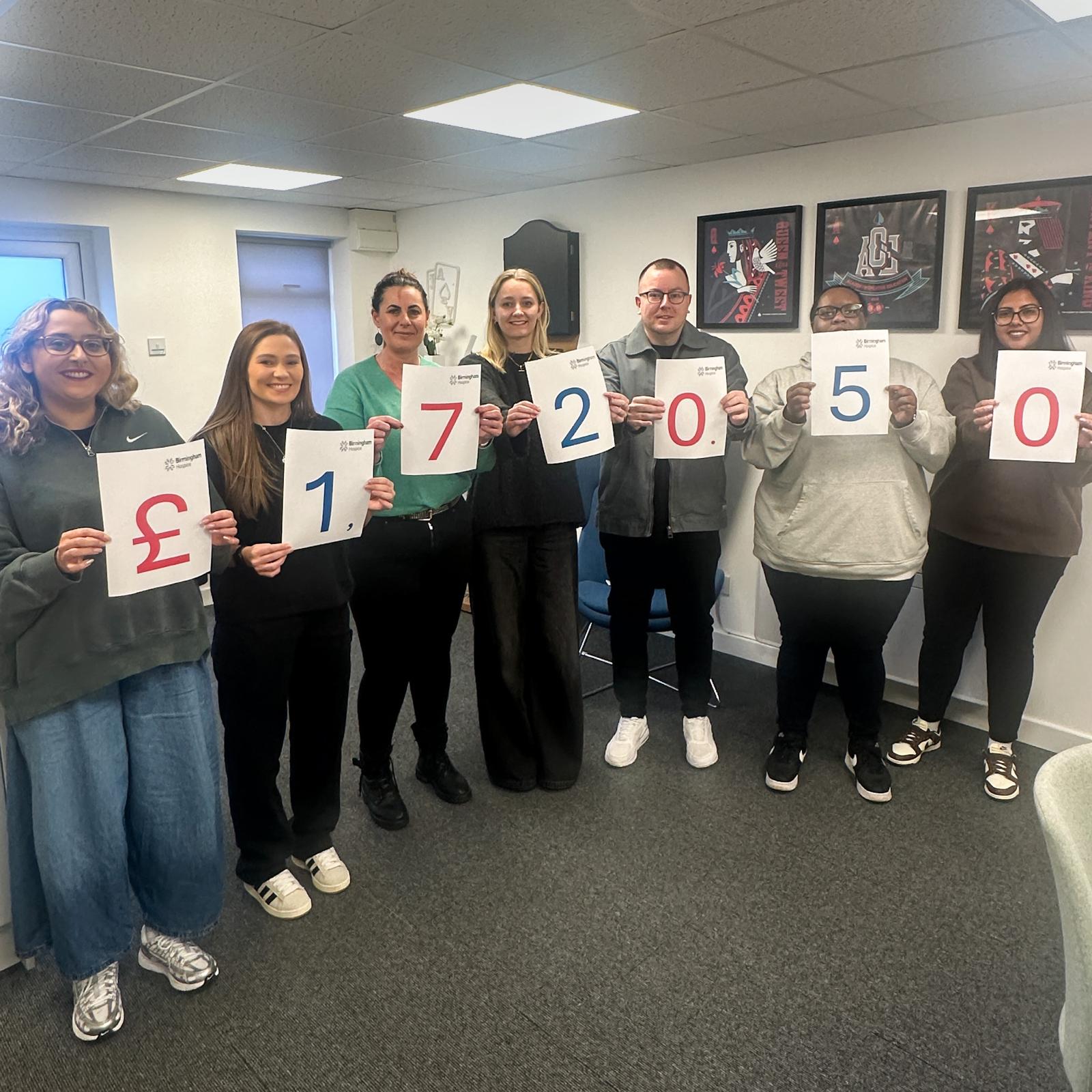 EDGE team celebrate raising £1700 for Birmingham Hospice