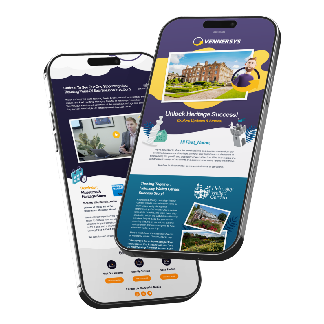 Happy Days website design for tablets